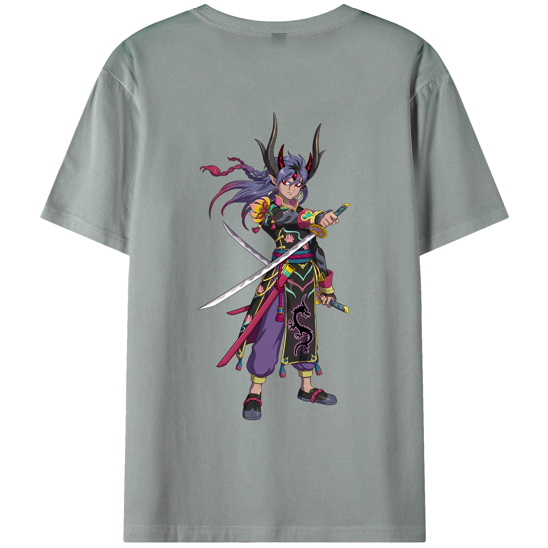 （画像用） 妖怪ウォッチ Yo-kai Watch 綿100％ メンズ半袖Tシャツ（バックプリント） 通気性